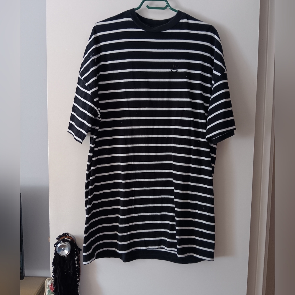Lazy oaf striped stretch cotton dress